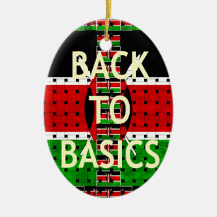 Back to Basics: Kenya Flag Themed Weaving Culture Ceramic Ornament
