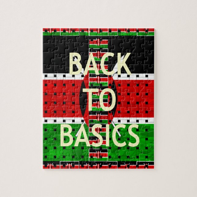 Back to Basics: Kenya Flag Themed Weaving Culture Jigsaw Puzzle (Vertical)