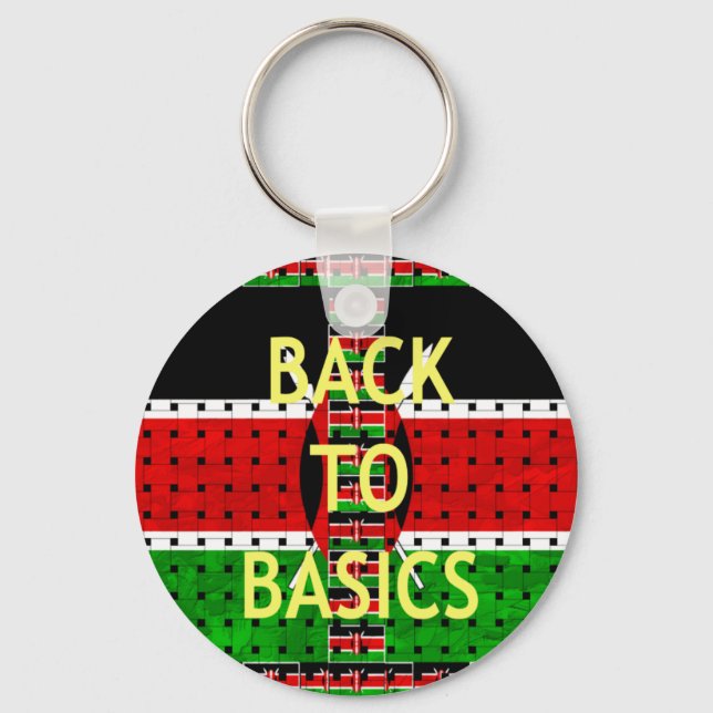 Back to Basics: Kenya Flag Themed Weaving Culture Key Ring (Front)