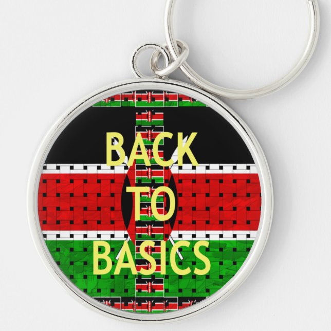 Back to Basics: Kenya Flag Themed Weaving Culture Key Ring (Front)