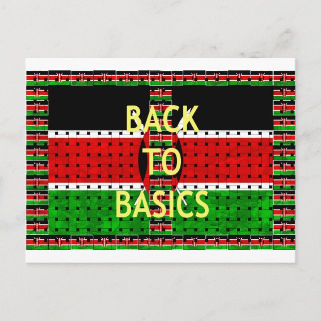 Back to Basics: Kenya Flag Themed Weaving Culture Postcard (Front)