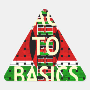 Back to Basics: Kenya Flag-Themed  Weaving Culture Triangle Sticker
