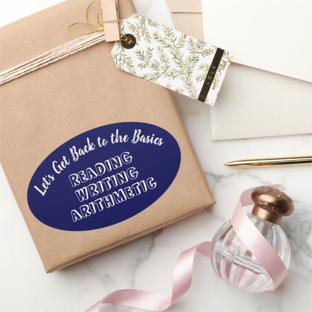 Back to Basics Stickers/Labels Oval Sticker (Gifting)