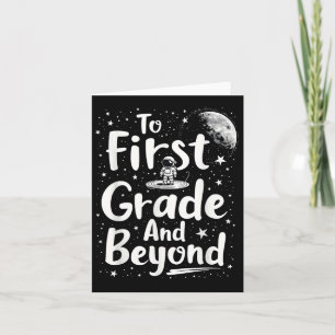 Back To First Grade And Beyond Funny First Day Of  Card