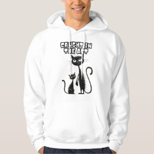 Back to Fun: Black Kitten and Her Loyal Companion Hoodie