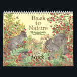 Back To Nature Animal Illustrations Cute Whimsical Calendar<br><div class="desc">Enjoy a year of colourful and whimsical animal illustrations by artist Tuzi Williams! The collection of creatures includes bunny rabbits, squirrels, koi fish, birds, foxes, frogs, Halloween cats and more - woodland and garden favourites for each month in colourful and imaginative fantasy settings. Some of the artwork has original backgrounds;...</div>