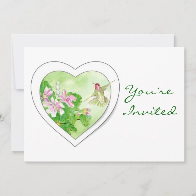 Back to Nature, Hummingbird Birthday Invite (Front)