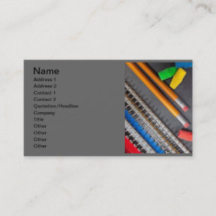 back_to_school_032 pencils erasers books education business card