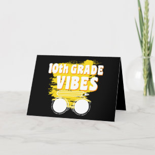Back To School 10th Grade Vibes Shirt First Day Thank You Card