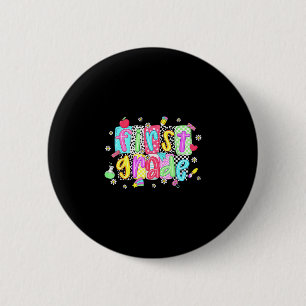 Back to school 1st first grade teacher team women 6 cm round badge