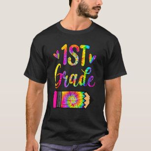 Back To School  1st Grade Teacher Pencil Tie Dye 1 T-Shirt