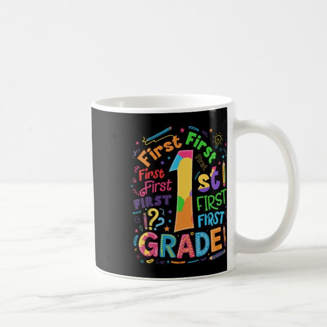 Back To School 1st Grade Team Typography Student T Coffee Mug (Right)