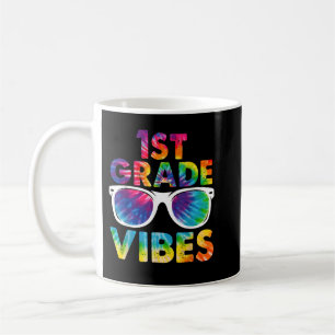 Back To School 1st Grade Vibes Tie Dye First Grade Coffee Mug