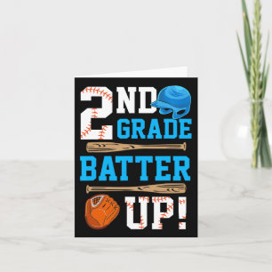 Back To School 2nd Grade Batter Up Baseball First  Card