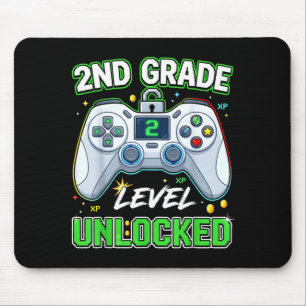 Back to school 2nd grade boys gamer first day mouse pad
