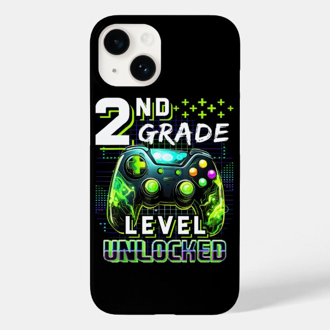 Back to School 2nd Grade Boys Gamer Level Unlocked Case-Mate iPhone Case (Back)