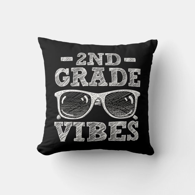 Back To School 2nd Grade Vibes Cushion (Front)