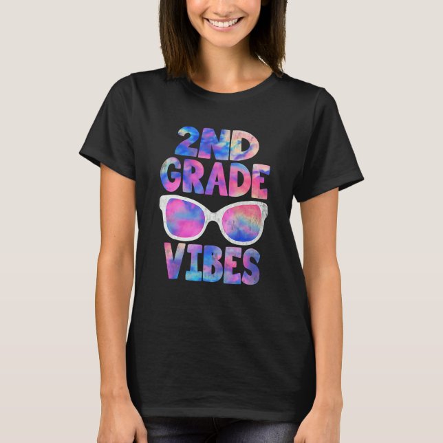Back To School 2nd Grade Vibes  First Day Teacher T-Shirt (Front)