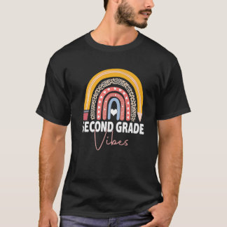 Back To School 2Nd Grade Vibes Rainbow Leopard Tea T-Shirt