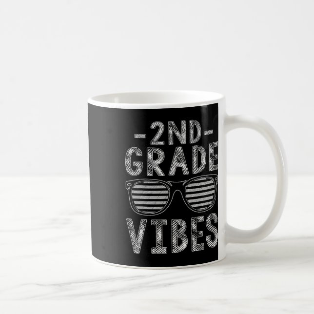 Back To School 2nd Grade Vibes Second Grade Teache Coffee Mug (Right)