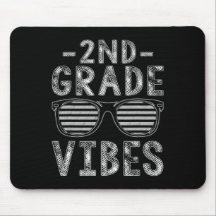 Back To School 2nd Grade Vibes Second Grade Teache Mouse Pad
