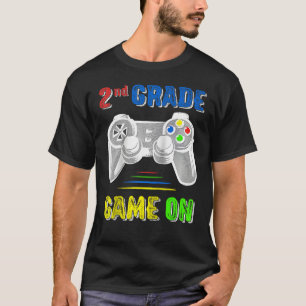 Back to School 2nd Second Grade Gamer Video Game   T-Shirt