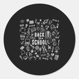 Back To School 3 Classic Round Sticker