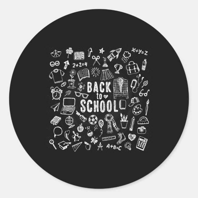 Back To School 3  Classic Round Sticker (Front)