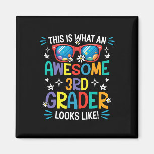 Back To School 3rd Grade Awesome Third Grader Look Magnet