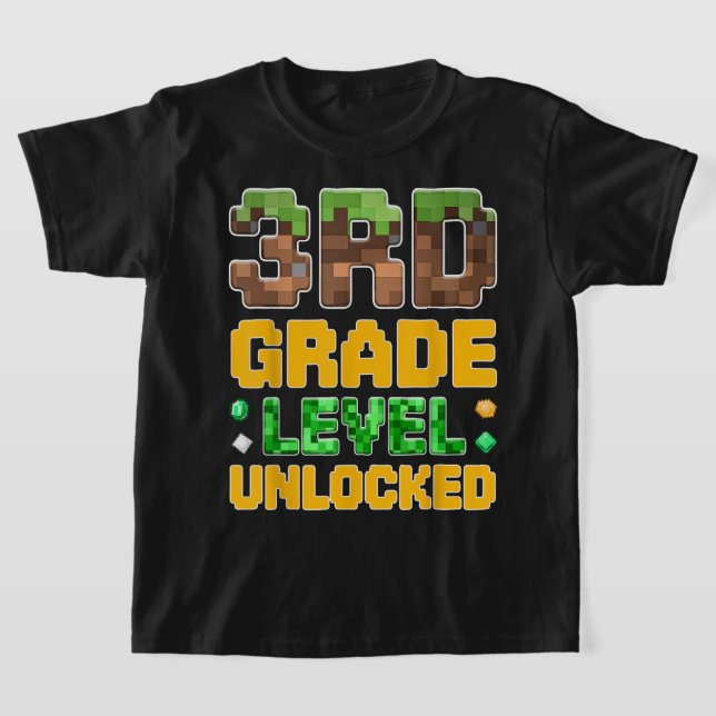 Back to School 3rd Grade Boys Gamer T-Shirt (Laydown)
