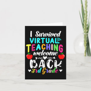Back To School 3rd Grade I Survived Virtual Teachi Card