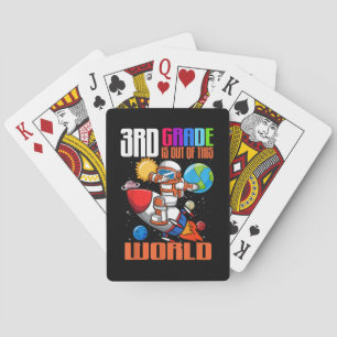 Back to School 3rd Grade Out of this World Space Playing Cards
