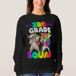 Back To School 3rd Grade Squad Dabbing Unicorn She Sweatshirt