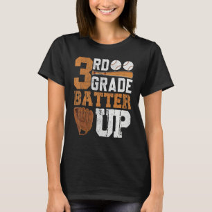 Back To School 3rd Grade Students Baseball Batter T-Shirt