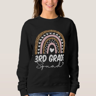 Back To School  3rd Third Grade Squad Rainbow Teac Sweatshirt
