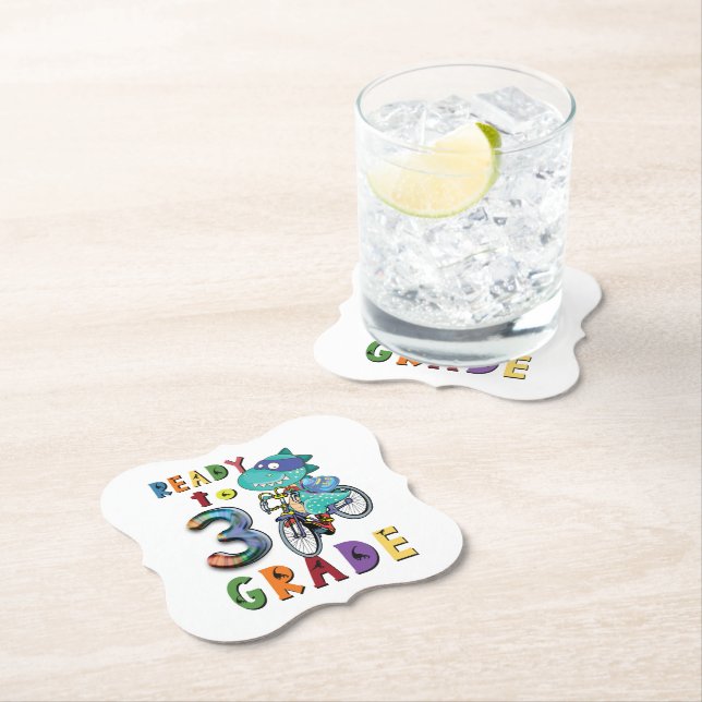 Back To School, 3Th Grade Paper Coaster (Insitu)
