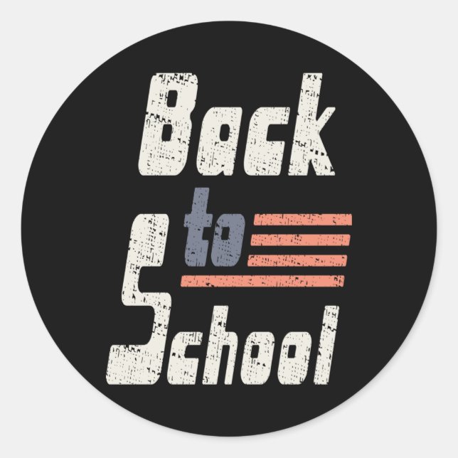 Back To School 4  Classic Round Sticker (Front)