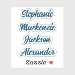 Back to School 4 Name Stickers