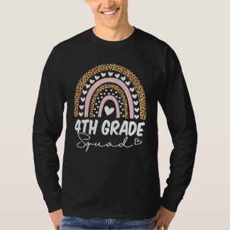 Back To School 4th Fourth Grade Squad Rainbow Tea T-Shirt