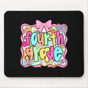 Back to school 4th grade fourth grade preppy mouse pad