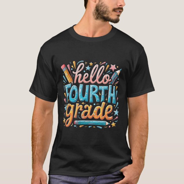 Back To School 4th Grade Set  T-Shirt (Front)