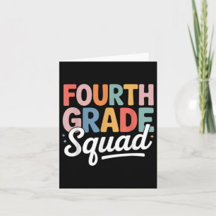 Back To School 4th Grade Squad Student Team Card