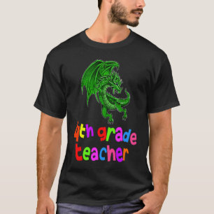 Back to School  4th Grade Teacher Epic Dragon T-Shirt