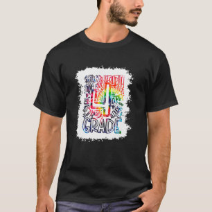 Back To School 4th Grade Typography Tie Dye 2023 T-Shirt