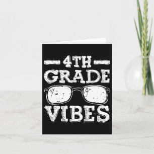 Back To School 4th Grade Vibes Card