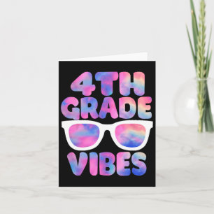 Back To School 4th Grade Vibes First Day Teacher  Card