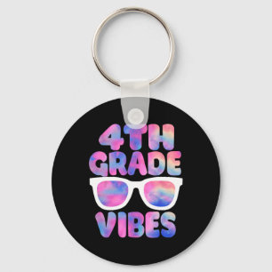 Back To School 4th Grade Vibes First Day Teacher Key Ring