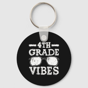 Back To School 4th Grade Vibes Key Ring