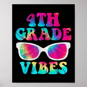 Back To School 4th Grade Vibes Shirt First Day Tea Poster