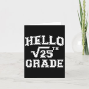 Back To School 5th Grade Math Teacher Square Root Card